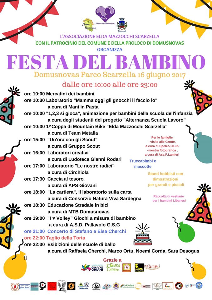 16/06 1^EDIZIONE DELLA “FESTA DEL BAMBINO”, Parco Scarzella