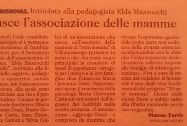 Conferenza di presentazione dell'associazione